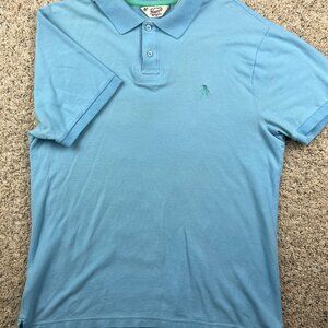 Penguin Munsingwear Classic Fit Blue Casual Mens Short Sleeve Polo Shirt Large